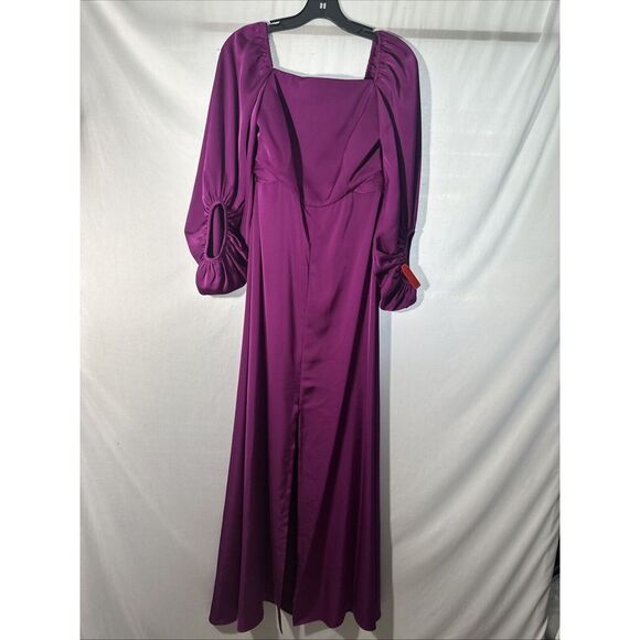NWT $795 Sachin & Babi [ 2 ] Square‎ Neck Bryant Gown in Sparkling Grape Purple - Picture 10 of 15